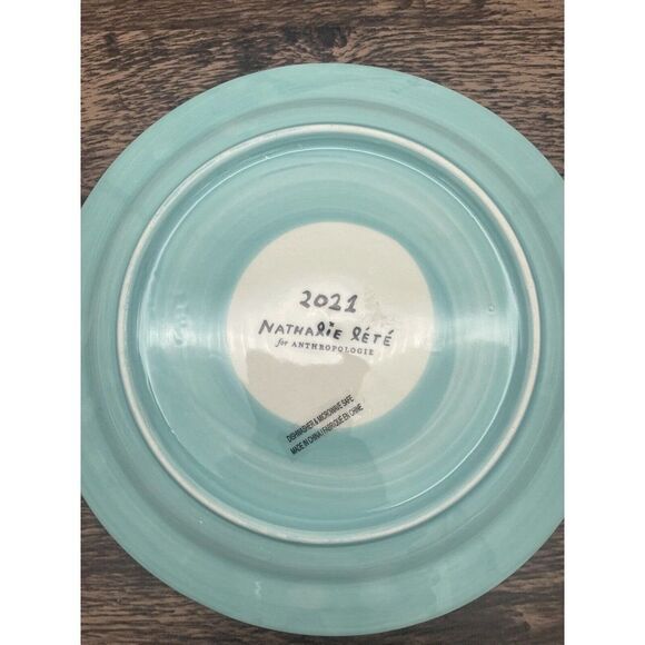 Anthropologie Nathalie Lete Twelve Days of Christmas 3 French Hens Plate - Picture 4 of 4